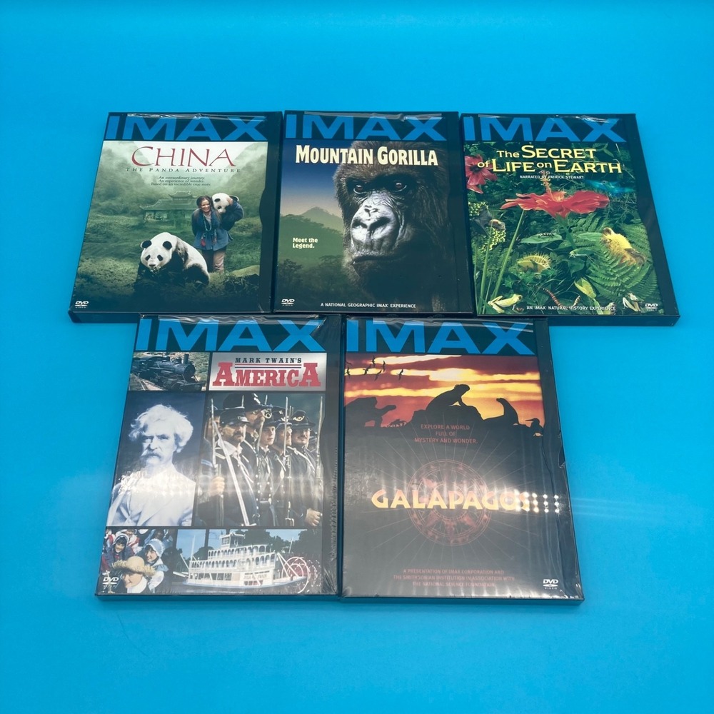 IMAX DVD Lot of 5 Sealed- China Mountain Gorilla Galapagos America Secret Life